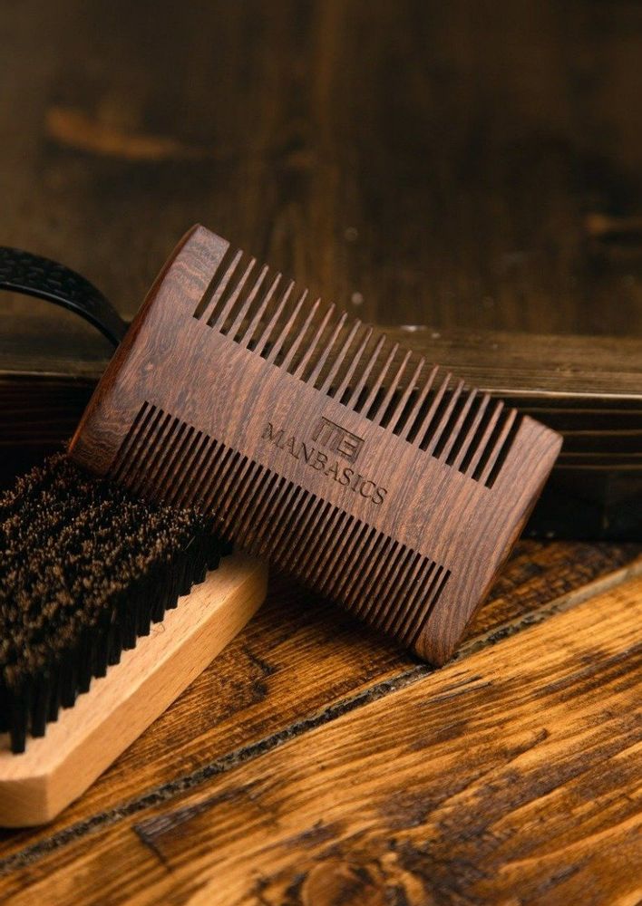 ManBasics Beard Comb and Brush Kit